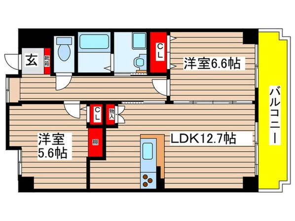 カトゥルセ戸田の物件間取画像